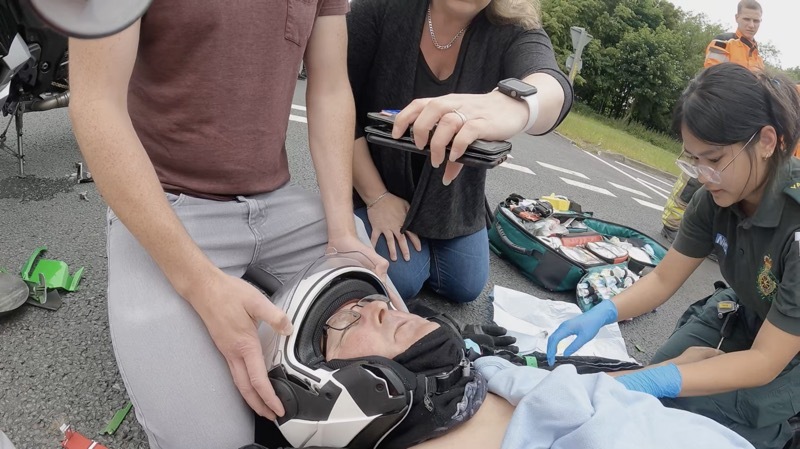 Other image for Martin relives collision for TV show